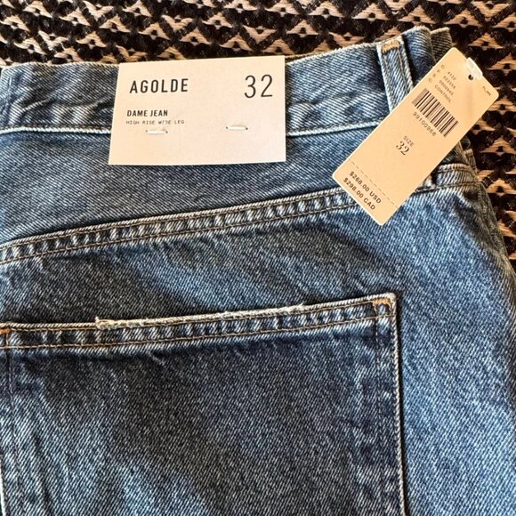 NWT Agolde Dame High Rise Wide Leg Jeans 32 - Picture 2 of 6
